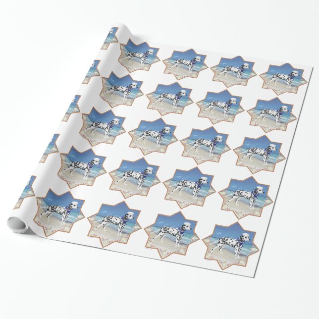 Papier Cadeau Dalmatien au bord de la mer (Déroulé)