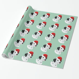 Papier Cadeau Dalmatien de Père Noël