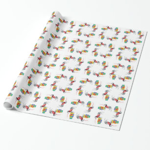 Papier Cadeau Dalmatien Joyeux Noël