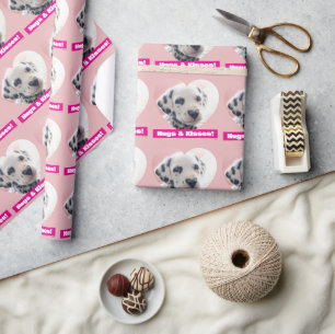 Papier Cadeau Dalmatien Nez de Coeur