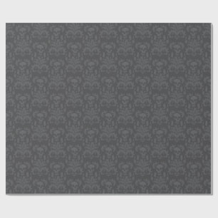 Papier Cadeau Damas de la flamme du crâne dans des tons gris moo