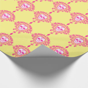 Papier Cadeau Damas mortes - Crânes de sucre chic envelopper pap