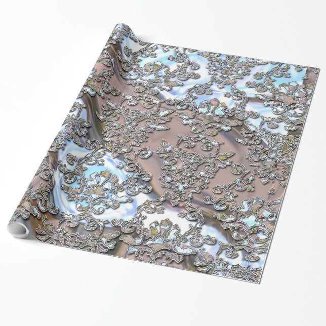 Papier Cadeau Damask Flow Danse (Déroulé)