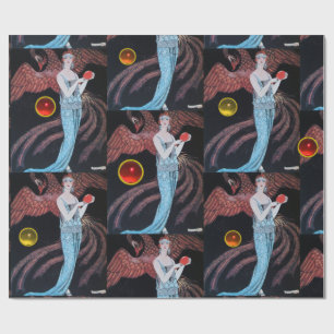 PAPIER CADEAU DAME AU PHÉNIX, MODE ART DÉCO COSTUME DE BEAUTÉ