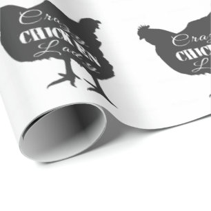 Papier Cadeau Dame Poulet Folle