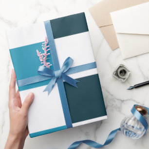 Papier Cadeau Damier Bleu sarcelle