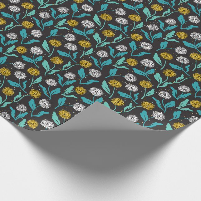 Papier Cadeau Dandelion de printemps Fleurs et design Feuille (Coin)