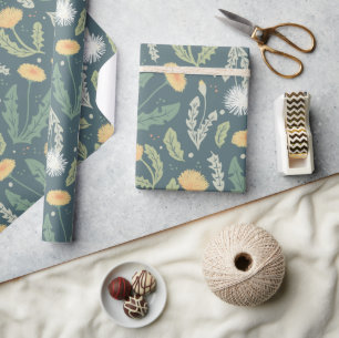Papier Cadeau Dandelion Floral Weed Motif