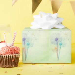 Papier Cadeau Dandelions Avec Notes De Musique