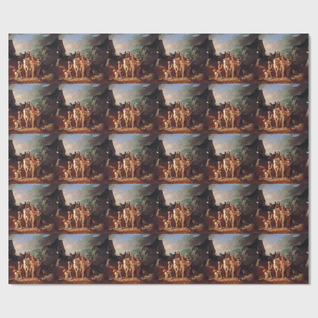 Papier Cadeau Daniel Boone escortant des colons  (Plat)