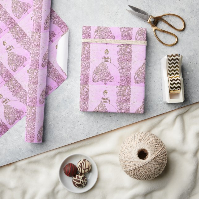 Papier cadeau d'anniversaire de princesse conte de (Artisanat)