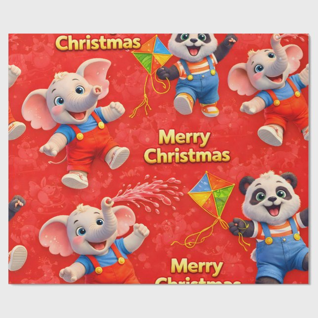 Papier Cadeau Danny and Dave Merry Christmas festive wrapping (Plat)