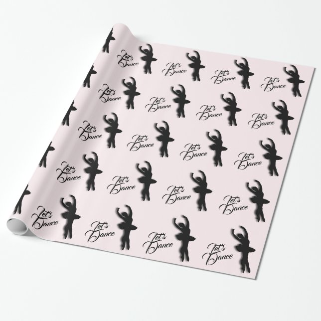 Papier Cadeau Danse de ballet Danse rose (Déroulé)