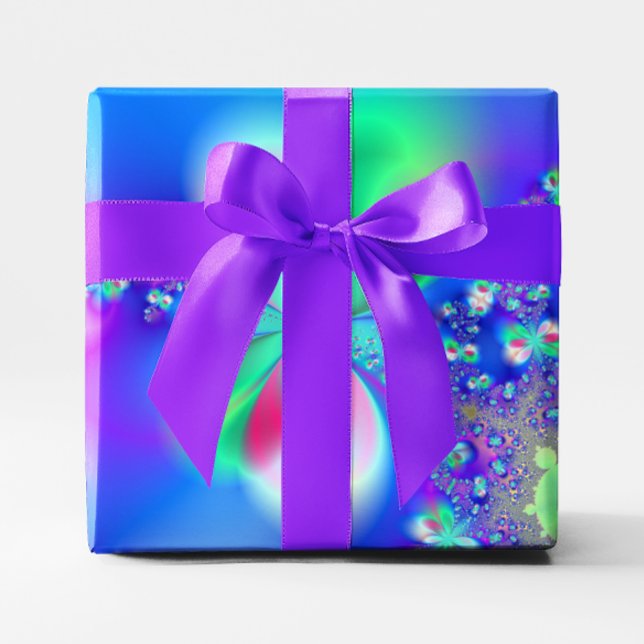 Papier Cadeau Danse de Sylphes Art Fractal (Sylph Dance Fractal Art Wrapping Paper)