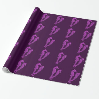 Papier Cadeau Danse Des Hippocampes (Violet)