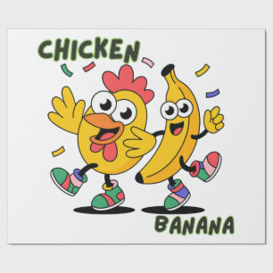 PAPIER CADEAU DANSE DU POULET BANANE