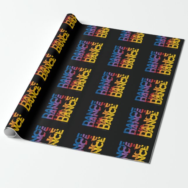 Papier Cadeau Danse et Lettres (Danse) (Déroulé)
