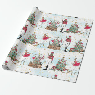 Papier Cadeau Danseur classique Christma de casse-noix