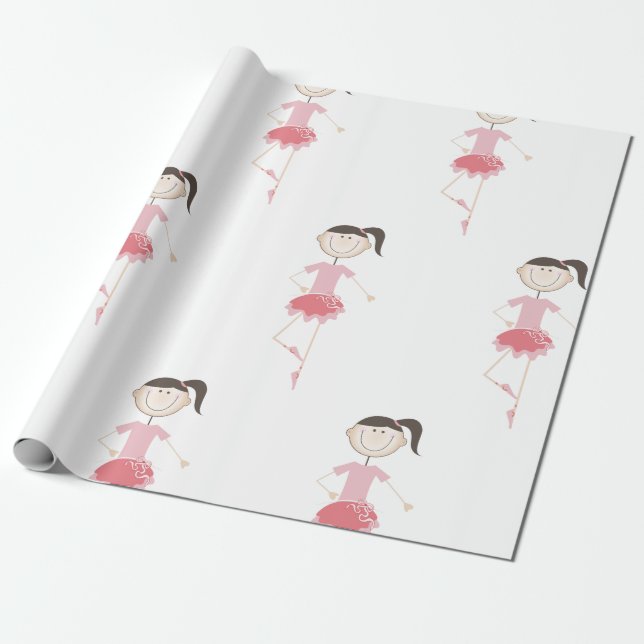 Papier Cadeau Danseur de ballet (Déroulé)