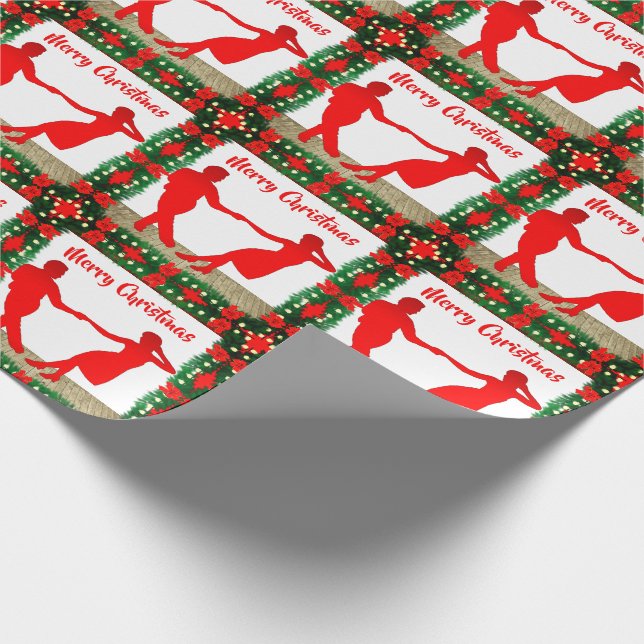 Papier Cadeau Danseurs À Swing Avec Garland Trim Noël (Coin)