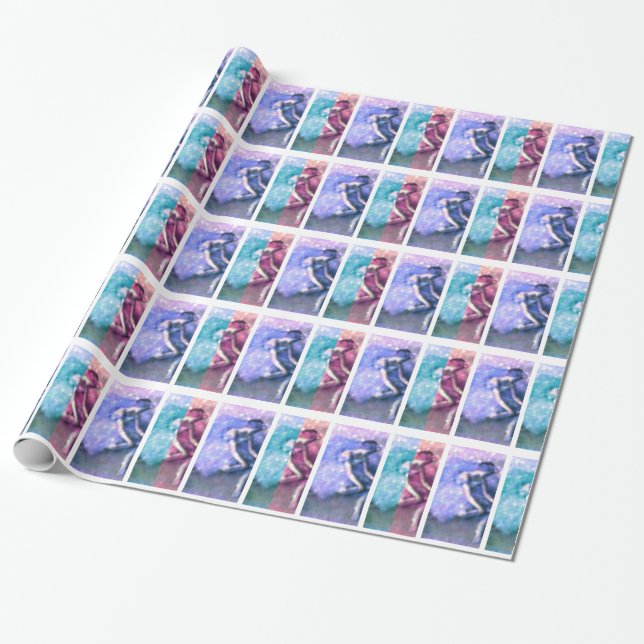 Papier Cadeau Danseurs Pastel (Déroulé)