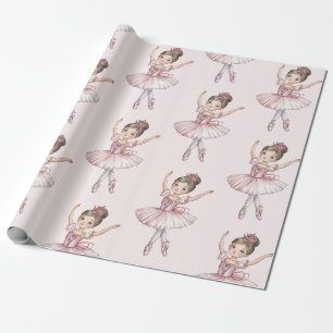Papier Cadeau Danseuse de ballet moderne rose