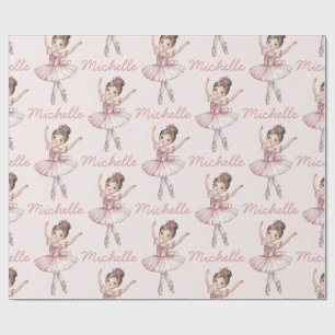 Papier Cadeau Danseuse de ballet personnalisée tendance    