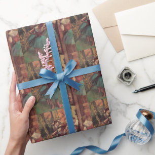Papier Cadeau Danseuses, rose et vert par Edgar Degas