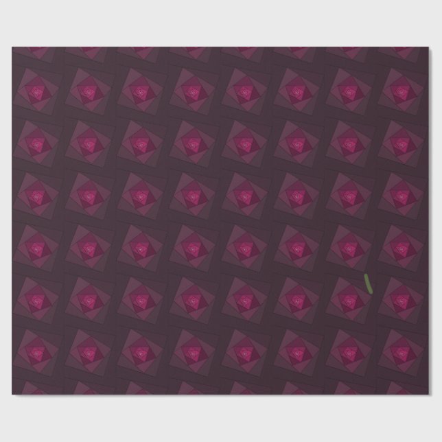 Papier Cadeau Dark Magenta Modern Geometric Layered Pattern  (Plat)