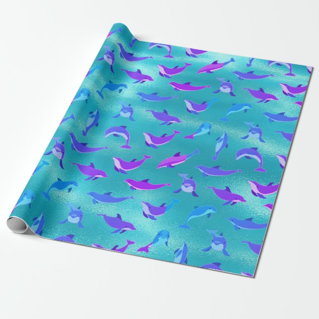 Papier Cadeau Dauphin (Déroulé)