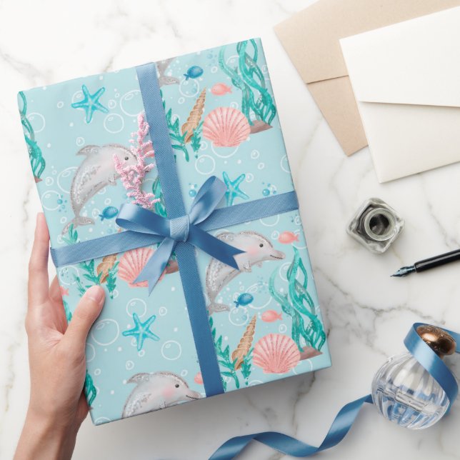 Papier Cadeau Dauphin Ocean Life (Cadeaux)