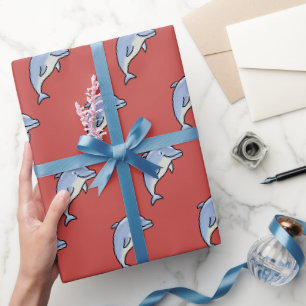 Papier Cadeau Dauphin souriant mignon