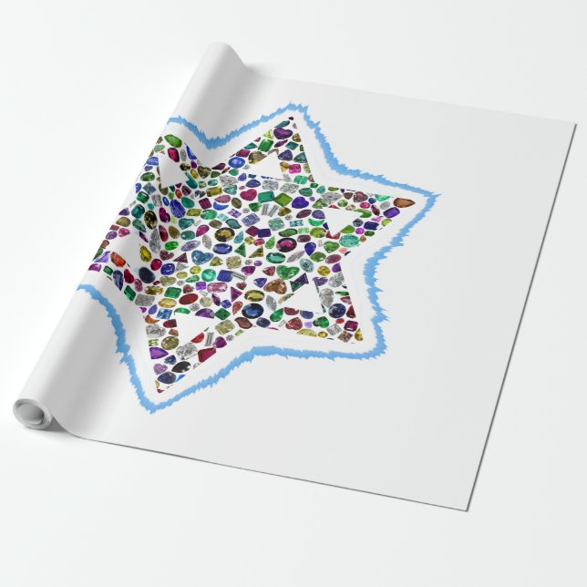 Papier Cadeau David Star made with Gemstones (Déroulé)