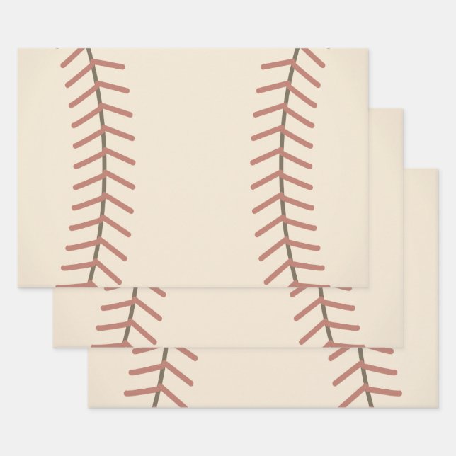 Papier cadeau de baseball vintage (Lot)