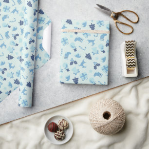 Papier Cadeau De beaux et luxueux garçons d'honneur étincelants