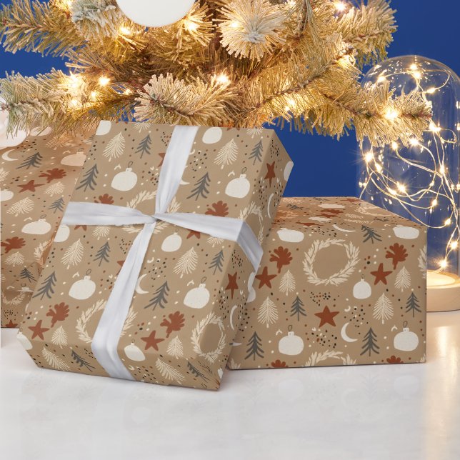 Papier cadeau de fêtes Terre Chaude Pampas (Vacances)