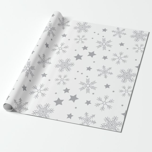 Papier cadeau de flocon de neige d'hiver (Déroulé)