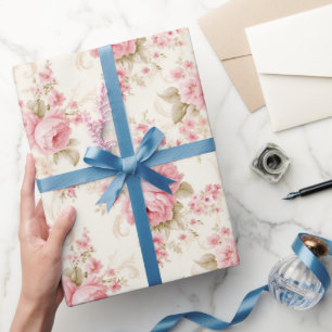 Papier Cadeau De jolies roses roses
