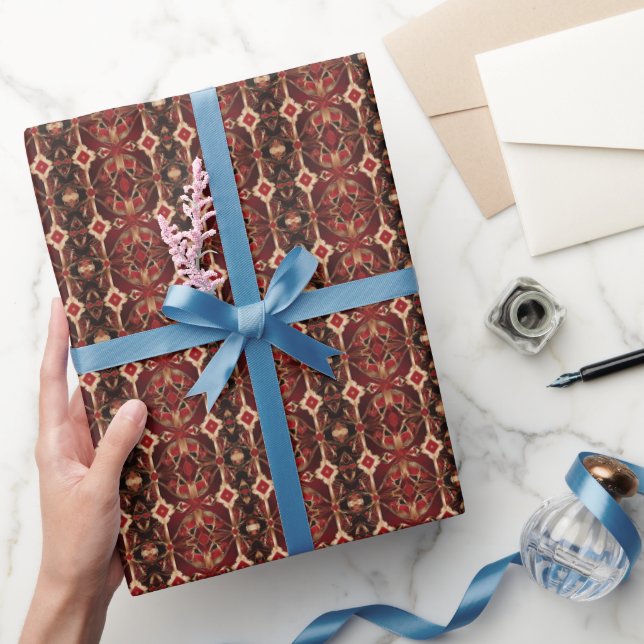 Papier cadeau de la Saint-Valentin 'Étreinte dorée (Cadeaux)