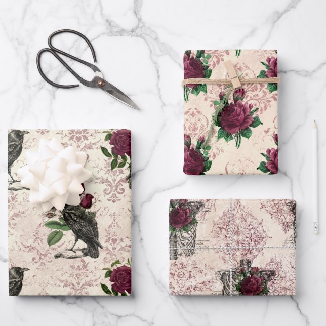 Papier cadeau de la série Visage gothique modèle 1 (Recto)