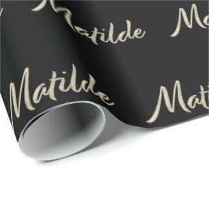Papier cadeau de Matilde white gold