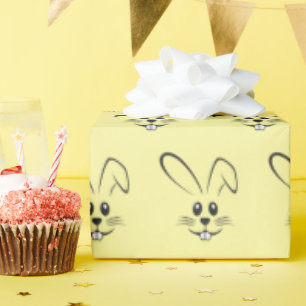 Papier Cadeau De Mignons lapins Sur Jaune