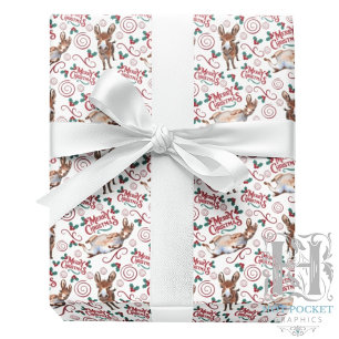 Papier cadeau de Noël Âne Fantaisiste