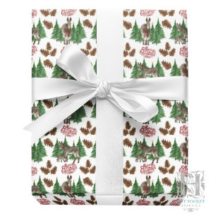 Papier cadeau de Noël Âne rustique