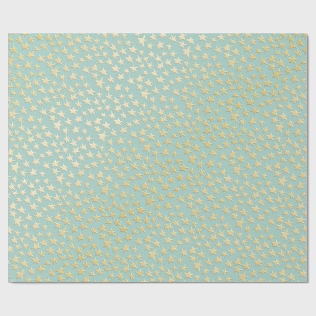 Papier cadeau de Noël Aqua et sarcelle avec accent (Plat)