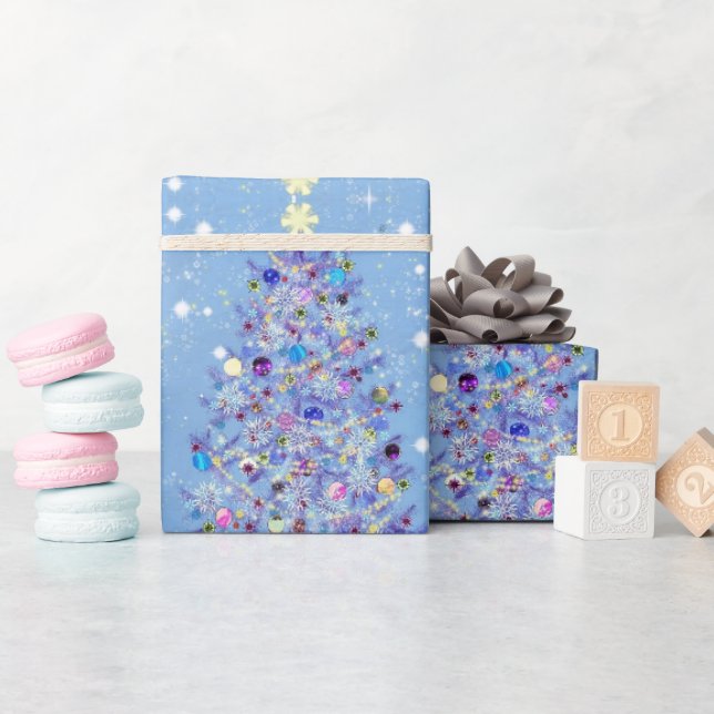 Papier cadeau de Noël Arbre de Noël (Baby Shower)