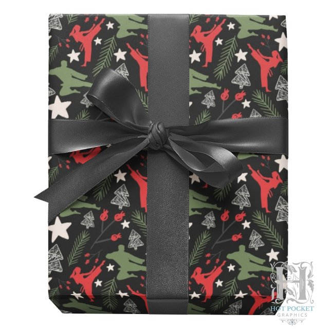 Papier cadeau de Noël Arts Martiaux (Créateur téléchargé)