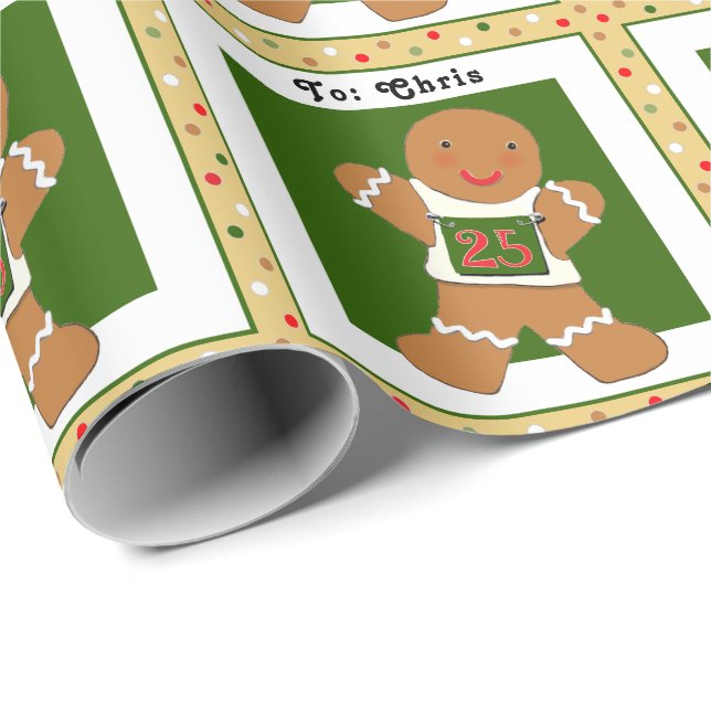 Papier cadeau de Noël Athlétisme (Coin rond)