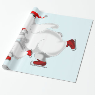 Papier cadeau de Noël avec des ours heureux