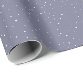 Papier cadeau de Noël blanc neige bleue